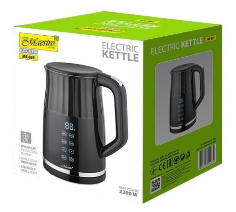 Feel-Maestro Czajnik elektryczny z regulacją temperatury 1,7l 2200W MR-039 Feel-Maestro Czajnik elektryczny z regulacją temperatury 1,7l 2200W MR-039