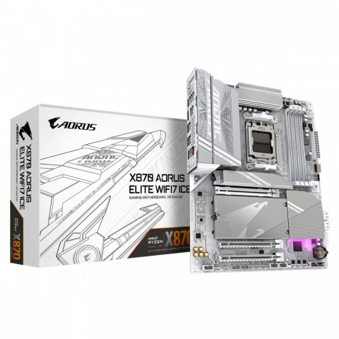 Gigabyte Płyta główna X870 A ELITE WF7 ICE AM 5 4DDR5 HDMI/USB-C ATX Gigabyte Płyta główna X870 A ELITE WF7 ICE AM 5 4DDR5 HDMI/USB-C ATX