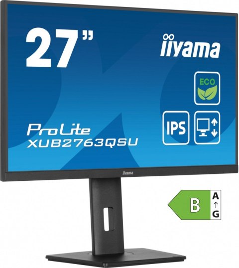 IIYAMA Monitor 27 cali ProLite XUB2763QSU-B1 IPS,QHD,HAS,100Hz IIYAMA Monitor 27 cali ProLite XUB2763QSU-B1 IPS,QHD,HAS,100Hz