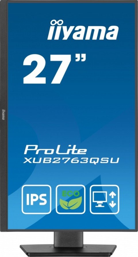 IIYAMA Monitor 27 cali ProLite XUB2763QSU-B1 IPS,QHD,HAS,100Hz IIYAMA Monitor 27 cali ProLite XUB2763QSU-B1 IPS,QHD,HAS,100Hz