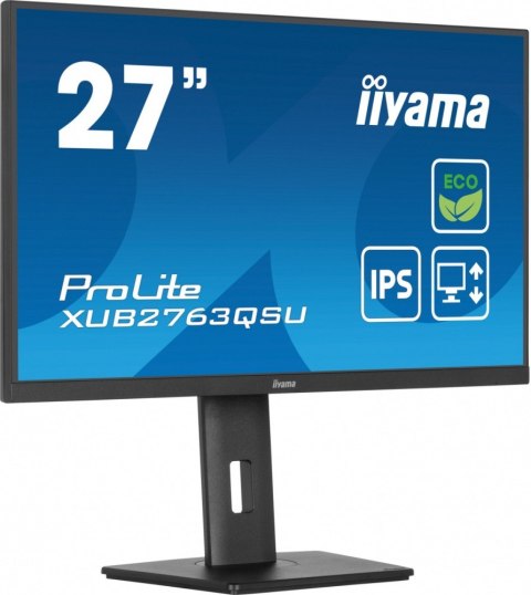 IIYAMA Monitor 27 cali ProLite XUB2763QSU-B1 IPS,QHD,HAS,100Hz IIYAMA Monitor 27 cali ProLite XUB2763QSU-B1 IPS,QHD,HAS,100Hz