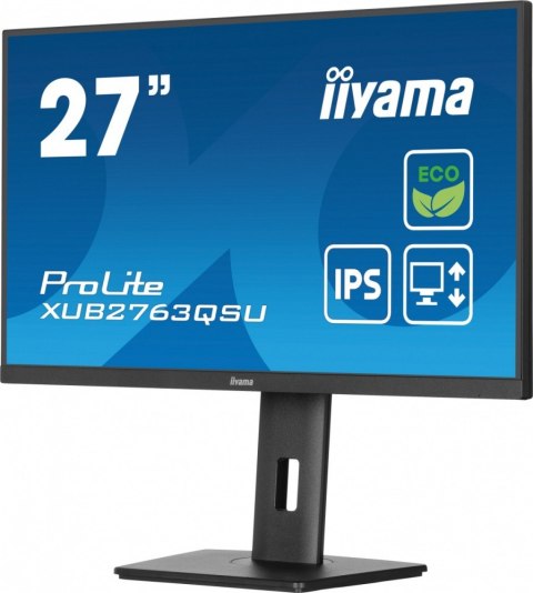 IIYAMA Monitor 27 cali ProLite XUB2763QSU-B1 IPS,QHD,HAS,100Hz IIYAMA Monitor 27 cali ProLite XUB2763QSU-B1 IPS,QHD,HAS,100Hz
