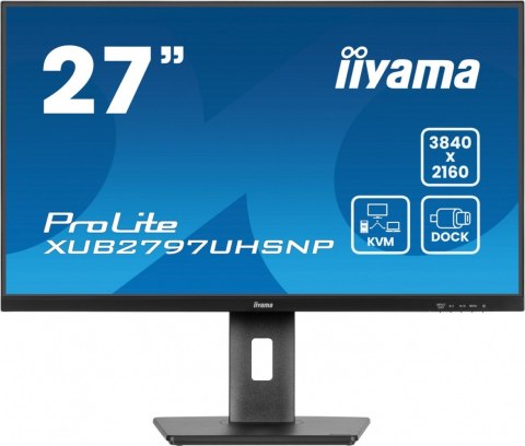 IIYAMA Monitor 27 cali XUB2797UHSNP-B1, 4K, IPS, DP, HDMI, USB-C, Pivot, HAS /5y/ IIYAMA Monitor 27 cali XUB2797UHSNP-B1, 4K, IPS, DP, HDMI, USB-C, Pivot, HAS /5y/
