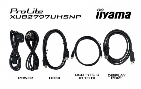 IIYAMA Monitor 27 cali XUB2797UHSNP-B1, 4K, IPS, DP, HDMI, USB-C, Pivot, HAS /5y/ IIYAMA Monitor 27 cali XUB2797UHSNP-B1, 4K, IPS, DP, HDMI, USB-C, Pivot, HAS /5y/