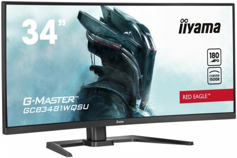 IIYAMA Monitor 34 cale GCB3481WQSU-B1 VA, UWQHD, 180HZ, 0.3ms, 500cd IIYAMA Monitor 34 cale GCB3481WQSU-B1 VA, UWQHD, 180HZ, 0.3ms, 500cd