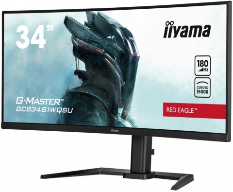 IIYAMA Monitor 34 cale GCB3481WQSU-B1 VA, UWQHD, 180HZ, 0.3ms, 500cd IIYAMA Monitor 34 cale GCB3481WQSU-B1 VA, UWQHD, 180HZ, 0.3ms, 500cd