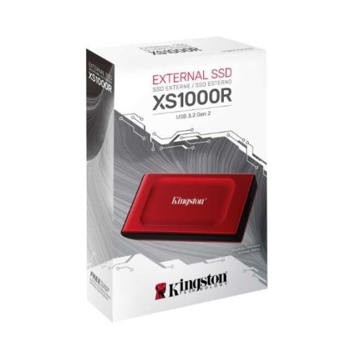 Kingston Dysk SSD XS1000R 2TB USB3.2 Gen2.2 Zewnętrzny Red Kingston Dysk SSD XS1000R 2TB USB3.2 Gen2.2 Zewnętrzny Red
