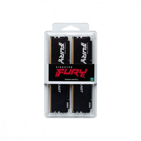 Kingston Pamięć DDR5 Fury Beast Black 32GB(2*16GB)/6000 CL36 Kingston Pamięć DDR5 Fury Beast Black 32GB(2*16GB)/6000 CL36
