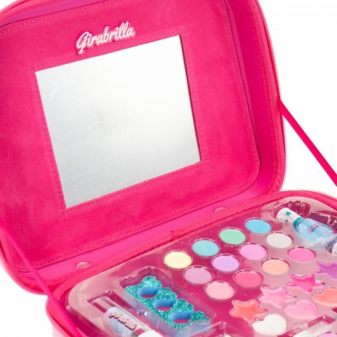 Nice Walizka Make Up Girabrilla różowa ze złotym Nice Walizka Make Up Girabrilla różowa ze złotym
