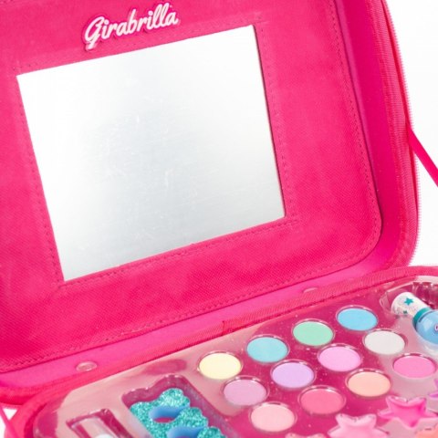 Nice Walizka Make Up Girabrilla różowa ze złotym Nice Walizka Make Up Girabrilla różowa ze złotym