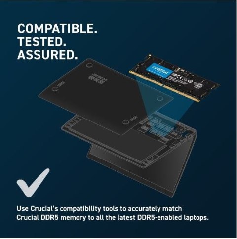 Crucial Pamięć do notebooka DDR5 SODIMM 64GB(2*32) /5600 CL46 (16Gbit) Crucial Pamięć do notebooka DDR5 SODIMM 64GB(2*32) /5600 CL46 (16Gbit)