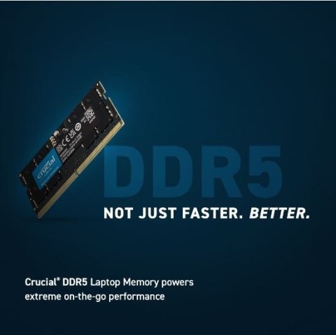 Crucial Pamięć do notebooka DDR5 SODIMM 64GB(2*32) /5600 CL46 (16Gbit) Crucial Pamięć do notebooka DDR5 SODIMM 64GB(2*32) /5600 CL46 (16Gbit)