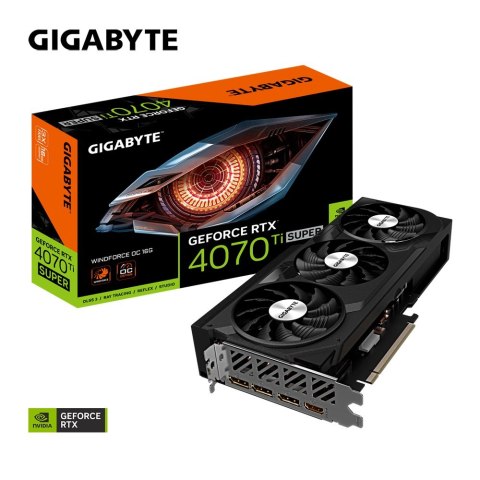 Gigabyte Karta graficzna RTX 4070 Ti SUPER WINDFORCE OC 16G GDDR6X 256bit Gigabyte Karta graficzna RTX 4070 Ti SUPER WINDFORCE OC 16G GDDR6X 256bit