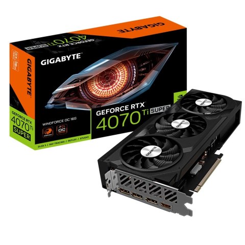 Gigabyte Karta graficzna RTX 4070 Ti SUPER WINDFORCE OC 16G GDDR6X 256bit Gigabyte Karta graficzna RTX 4070 Ti SUPER WINDFORCE OC 16G GDDR6X 256bit