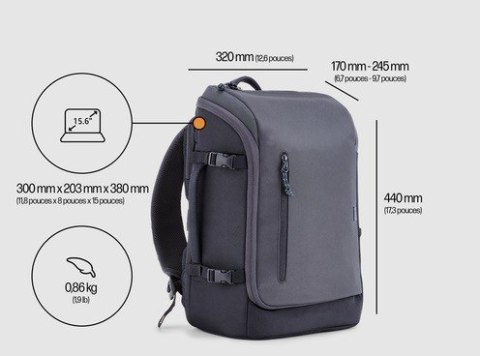 HP Inc. Plecak Travel 25L 15.6 IGR Backpack NB 6H2D8AA HP Inc. Plecak Travel 25L 15.6 IGR Backpack NB 6H2D8AA