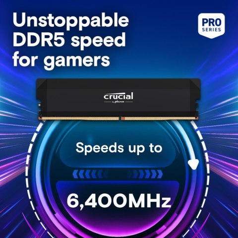 Crucial Pamięć DDR5 Pro OC 32/6400(2*16GB) CL38 Crucial Pamięć DDR5 Pro OC 32/6400(2*16GB) CL38