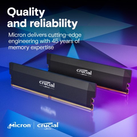 Crucial Pamięć DDR5 Pro OC 32/6400(2*16GB) CL38 Crucial Pamięć DDR5 Pro OC 32/6400(2*16GB) CL38