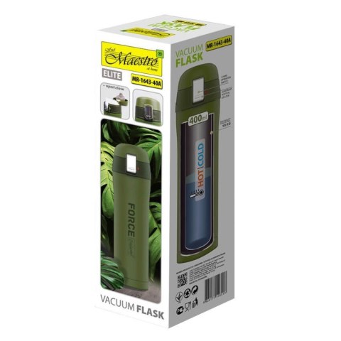 Feel-Maestro Kubek termiczny 400 ml Force MR-1643-40A Zielony Feel-Maestro Kubek termiczny 400 ml Force MR-1643-40A Zielony