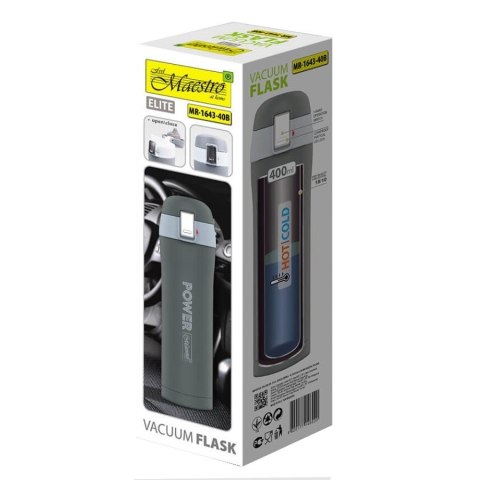 Feel-Maestro Kubek termiczny 400 ml Power MR-1643-40B Szary Feel-Maestro Kubek termiczny 400 ml Power MR-1643-40B Szary