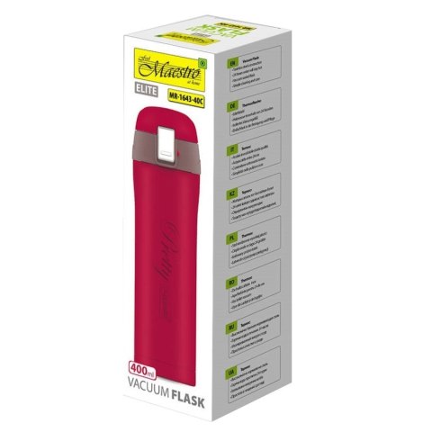 Feel-Maestro Kubek termiczny 400 ml Pretty MR-1643-40C Czerwony Feel-Maestro Kubek termiczny 400 ml Pretty MR-1643-40C Czerwony