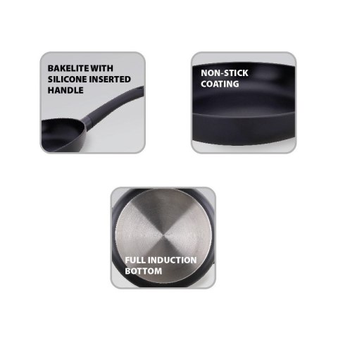 Feel-Maestro Patelnia / Wok MARBLE 28 cm MR-1217-28 Feel-Maestro Patelnia / Wok MARBLE 28 cm MR-1217-28