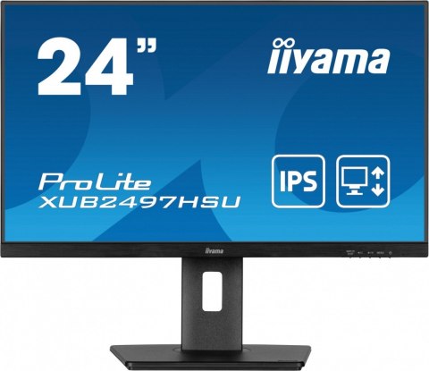 IIYAMA Monitor 24 cale XUB2497HSU-B2 IPS, HDMI, DP, 2x2W, 2xUSB, Pivot, HAS(150mm) /5y/ IIYAMA Monitor 24 cale XUB2497HSU-B2 IPS, HDMI, DP, 2x2W, 2xUSB, Pivot, HAS(150mm) /5y/