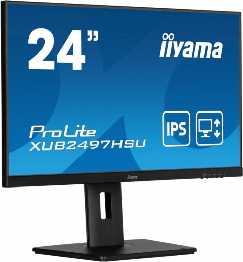 IIYAMA Monitor 24 cale XUB2497HSU-B2 IPS, HDMI, DP, 2x2W, 2xUSB, Pivot, HAS(150mm) /5y/ IIYAMA Monitor 24 cale XUB2497HSU-B2 IPS, HDMI, DP, 2x2W, 2xUSB, Pivot, HAS(150mm) /5y/