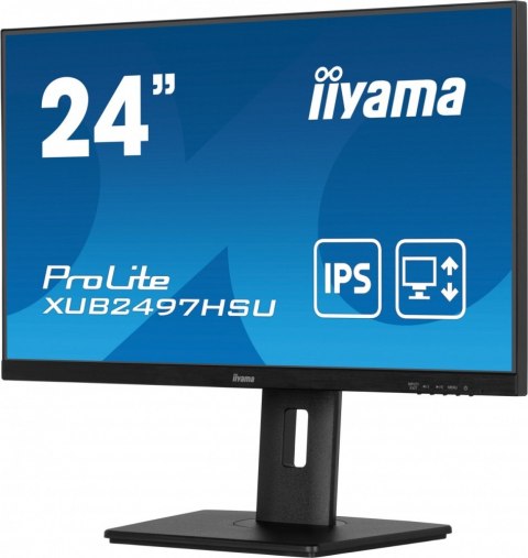 IIYAMA Monitor 24 cale XUB2497HSU-B2 IPS, HDMI, DP, 2x2W, 2xUSB, Pivot, HAS(150mm) /5y/ IIYAMA Monitor 24 cale XUB2497HSU-B2 IPS, HDMI, DP, 2x2W, 2xUSB, Pivot, HAS(150mm) /5y/