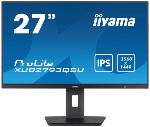 IIYAMA Monitor 27 cali XUB2793QSU-B7 IPS, QHD, HAS(150mm), 100Hz, 300cd IIYAMA Monitor 27 cali XUB2793QSU-B7 IPS, QHD, HAS(150mm), 100Hz, 300cd