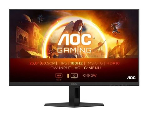 AOC Monitor 24G4XE 23.8 cala IPS 180Hz HDMIx2 DP Głośniki AOC Monitor 24G4XE 23.8 cala IPS 180Hz HDMIx2 DP Głośniki