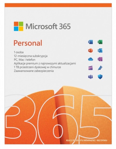 Microsoft 365 Personal PL P10 1Y 1User/5Devices Win/Mac Medialess Box QQ2-01752 Microsoft 365 Personal PL P10 1Y 1User/5Devices Win/Mac Medialess Box QQ2-01752