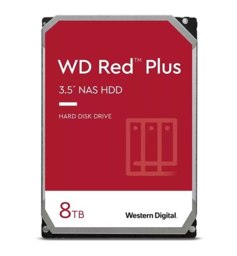 Western Digital Dysk twardy Red Plus 8TB 3,5 cala CMR 256MB/5640RPM Class Western Digital Dysk twardy Red Plus 8TB 3,5 cala CMR 256MB/5640RPM Class