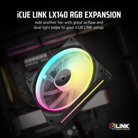 Corsair Wentylator iCUE LINK LX140 RGB 140mm Single Fan Corsair Wentylator iCUE LINK LX140 RGB 140mm Single Fan