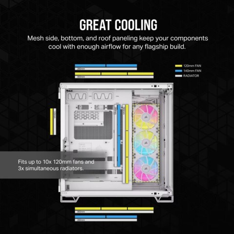 Corsair Obudowa iCUE LINK 6500X RGB Mid-Tower ATX biała Corsair Obudowa iCUE LINK 6500X RGB Mid-Tower ATX biała