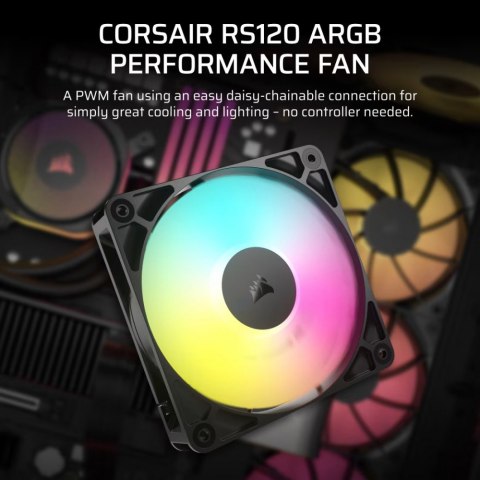 Corsair Wentylator RS120 ARGB 120mm Fan Single Pack Corsair Wentylator RS120 ARGB 120mm Fan Single Pack