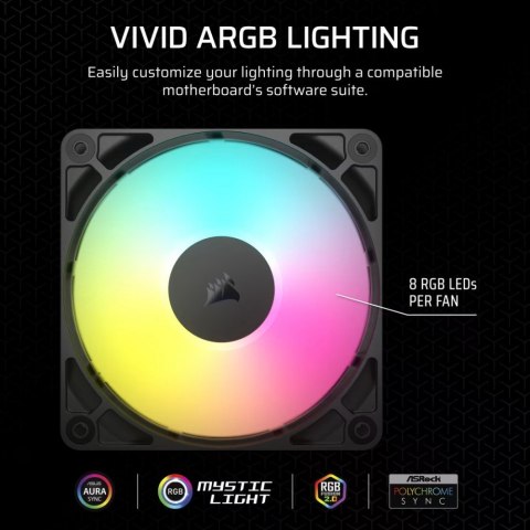 Corsair Wentylator RS120 ARGB 120mm Fan Single Pack Corsair Wentylator RS120 ARGB 120mm Fan Single Pack