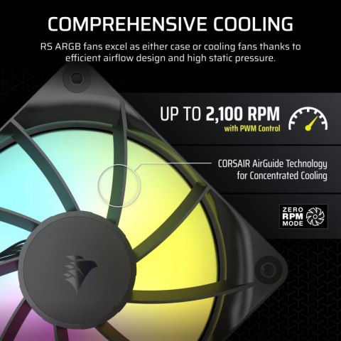 Corsair Wentylator RS120 ARGB 120mm Fan Single Pack Corsair Wentylator RS120 ARGB 120mm Fan Single Pack