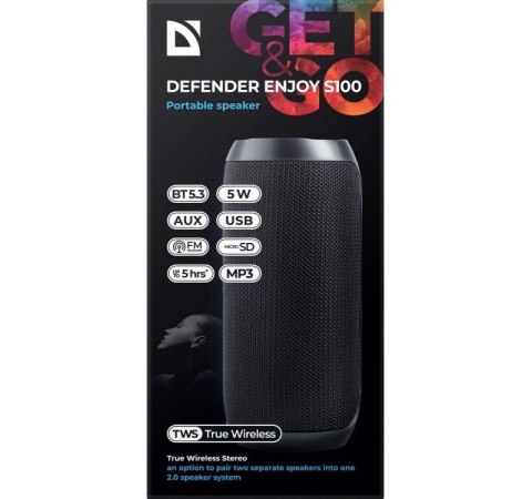 Defender Głośnik Bluetooth ENJOY S100 Czarny Defender Głośnik Bluetooth ENJOY S100 Czarny