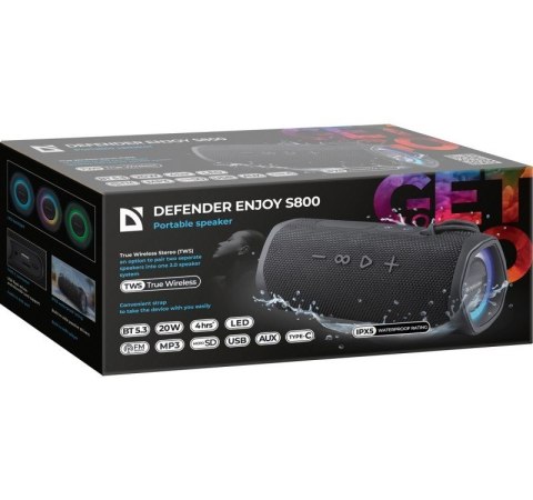 Defender Głośnik Bluetooth ENJOY S800 20W Czarny Defender Głośnik Bluetooth ENJOY S800 20W Czarny