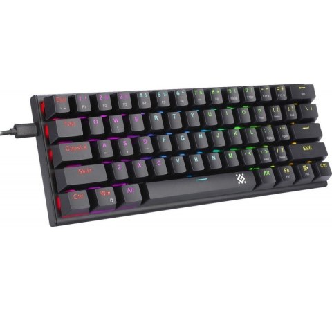 Defender Klawiatura mechaniczna CAIRON GK-081 podświetlenie RGB Czarna Defender Klawiatura mechaniczna CAIRON GK-081 podświetlenie RGB Czarna