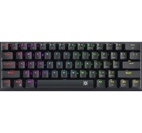 Defender Klawiatura mechaniczna CAIRON GK-081 podświetlenie RGB Czarna Defender Klawiatura mechaniczna CAIRON GK-081 podświetlenie RGB Czarna