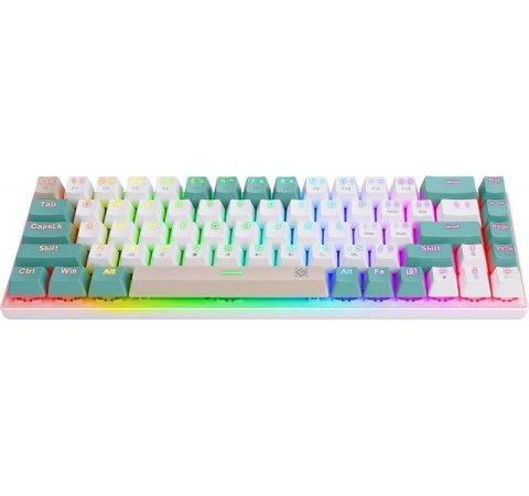 Defender Klawiatura mechaniczna VEXX GK-084 podświetlenie RGB Biała Defender Klawiatura mechaniczna VEXX GK-084 podświetlenie RGB Biała