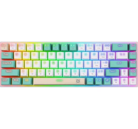 Defender Klawiatura mechaniczna VEXX GK-084 podświetlenie RGB Biała Defender Klawiatura mechaniczna VEXX GK-084 podświetlenie RGB Biała