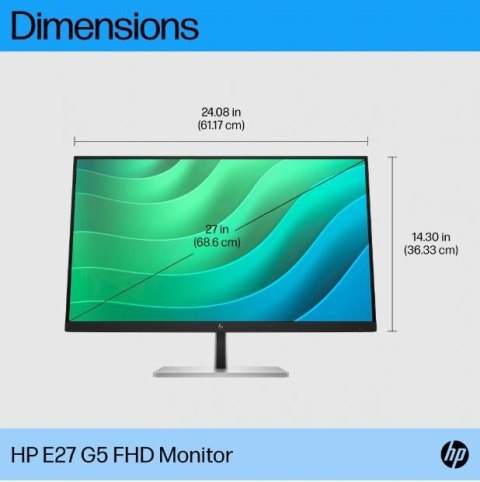 HP Inc. Monitor 27 cali E27 G5 FHD 6N4E2AA HP Inc. Monitor 27 cali E27 G5 FHD 6N4E2AA