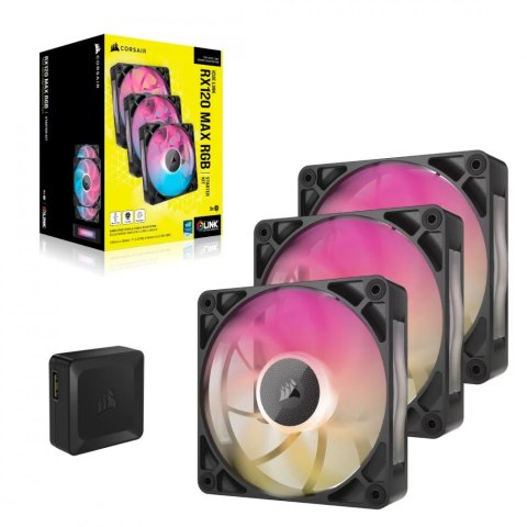 Corsair Wentylator iCUE LINK RX120 MAX RGB 120mm Triple Fan Kit Corsair Wentylator iCUE LINK RX120 MAX RGB 120mm Triple Fan Kit