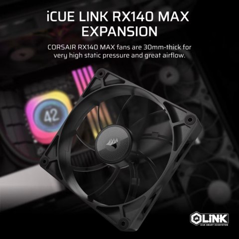 Corsair Wentylator iCUE LINK RX140 MAX 140mm Single Fan Corsair Wentylator iCUE LINK RX140 MAX 140mm Single Fan