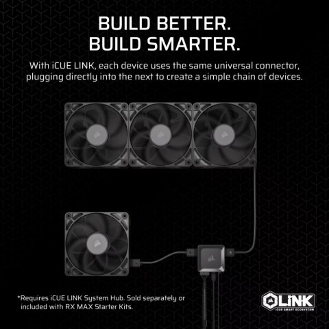 Corsair Wentylator iCUE LINK RX140 MAX 140mm Single Fan Corsair Wentylator iCUE LINK RX140 MAX 140mm Single Fan