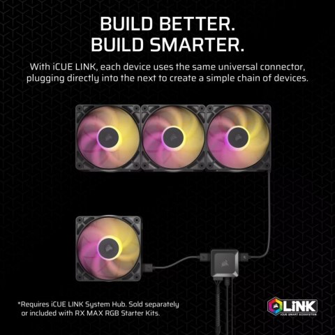 Corsair Wentylator iCUE LINK RX140 MAX RGB 140mm Single Fan Corsair Wentylator iCUE LINK RX140 MAX RGB 140mm Single Fan
