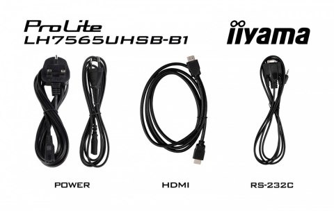 IIYAMA Monitor 75 cali LH7565UHSB-B1, 24/7, IPS, ANDROID 11, 4K, 800cd, iiSignage2, SDM, 2x HDMI, DP, 2x USB,2x 10W, RJ45, WiFi, 4/32GB IIYAMA Monitor 75 cali LH7565UHSB-B1, 24/7, IPS, ANDROID 11, 4K, 800cd, iiSignage2, SDM, 2x HDMI, DP, 2x USB,2x 10W, RJ45, WiFi, 4/32GB