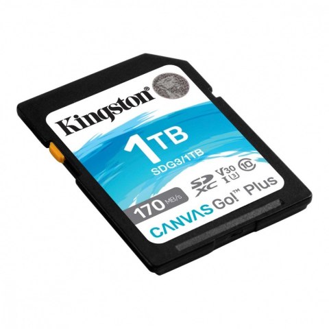 Kingston Karta SD 1TB Canvas Go Plus 170/90MB/s CL10 U3 V30 Kingston Karta SD 1TB Canvas Go Plus 170/90MB/s CL10 U3 V30